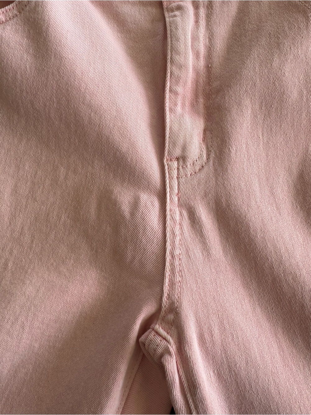 Zenana Wide Leg Raw Hem Dusty Pink Jeans Large Girly High Waist Measures 30x29 - Picture 8 of 14